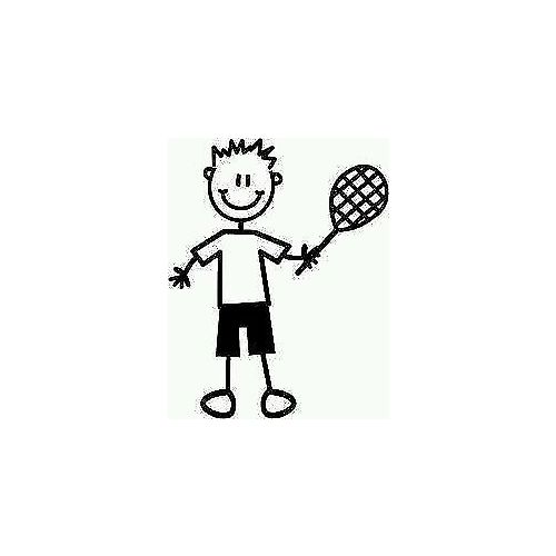 Genuine My Family Sticker - Boy With Tennis Racquet