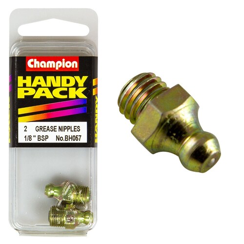 Champion Fasteners Pack Of 2 1/8" Bsp Straight Grease Nipples BH057