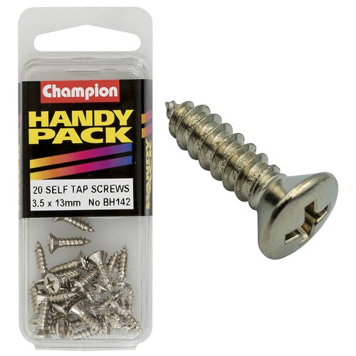Champion Fasteners Pack Of 20 6G X 13Mm Philips Raised Head Self Tapping Screws BH142