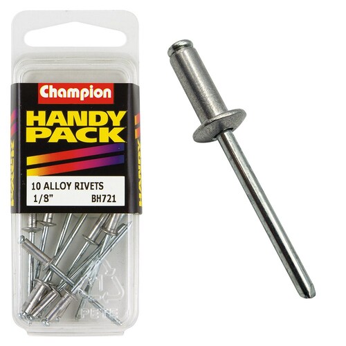 Champion Fasteners Pack Of 5 Aluminium Blind Rivets - 3.2 X 10.16Mm BH721