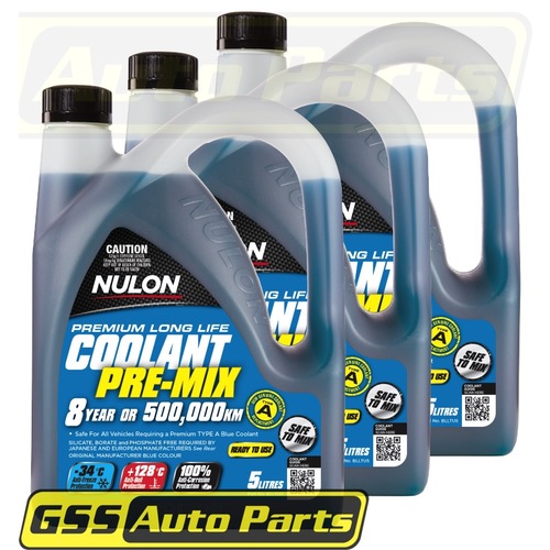 Nulon Blue Long Life Coolant Top-up Box Of 3 X 5 Litre BLLTU5x3