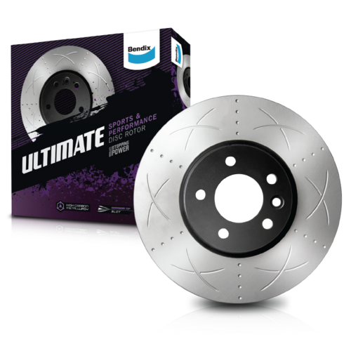 Bendix Front Bendix Ultimate Slotted Brake Disc Rotor (1) BR040 RDA40