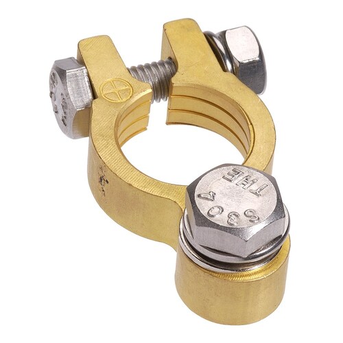 Projecta Forged Brass Stud Terminal Clamp, Positive BT642-P1