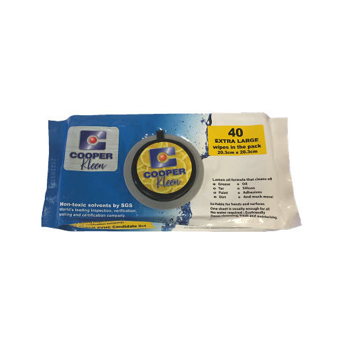 Cooperkleen Solvent Wipes (40 Pack) Suitable For All Surfaces COOPERKLEEN40 