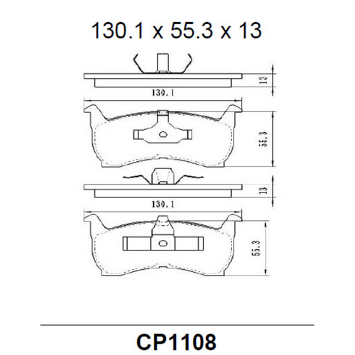 Premier Front Ceramic Brake Pads DB1108 CP1108