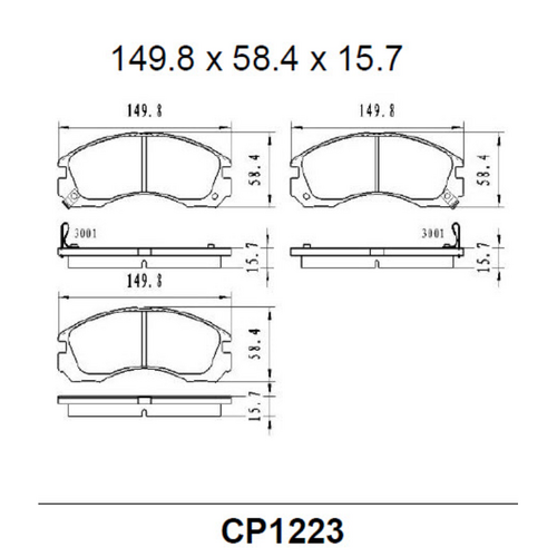 Premier Front Ceramic Brake Pads DB1223 CP1223