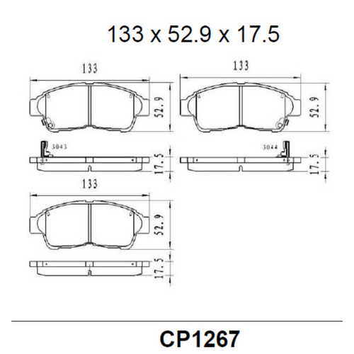Premier Front Ceramic Brake Pads DB1267 CP1267