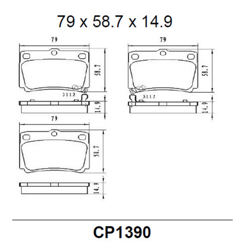 Premier Rear Ceramic Brake Pads DB1390 CP1390