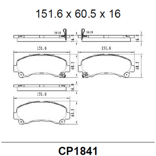 Premier Rear Ceramic Brake Pads DB1686 CP1686