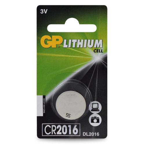 GP Gp 3v 2016 Lithium Coin Cell Card Of 1 CR2016C1 