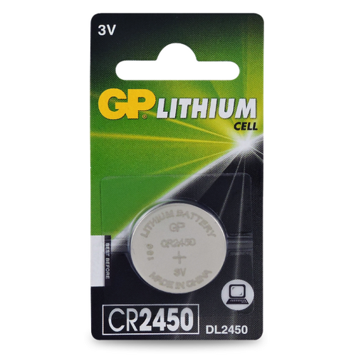 GP Gp 3v 2450 Lithium Coin Cell Card Of 1 CR2450C1 