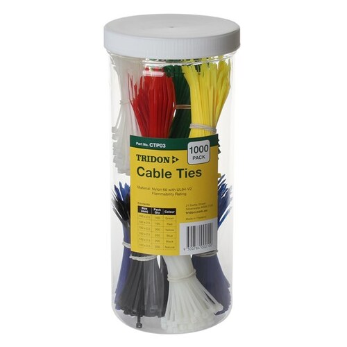 Tridon Cable Tie Asst 1000pcs CTP03