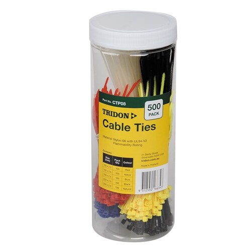 Tridon Cable Tie Assorted 500pc CTP08