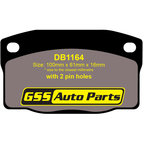 Budget Front Brake Disc Pads DB1164 DB1164
