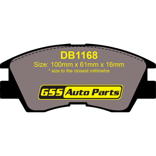 Budget Front Brake Disc Pads DB1168 DB1168