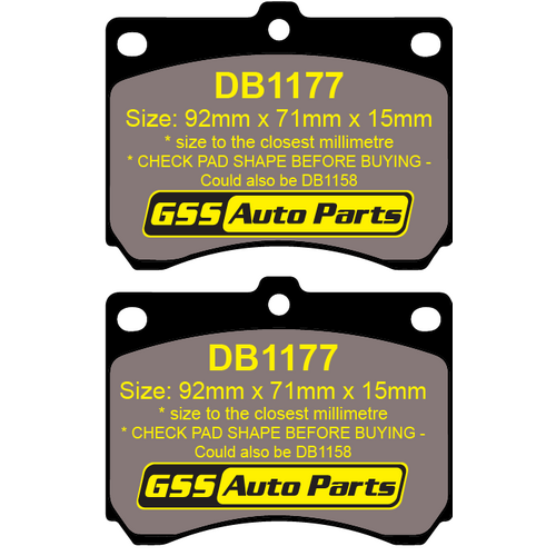 Budget Front Brake Disc Pads DB1177 DB1177