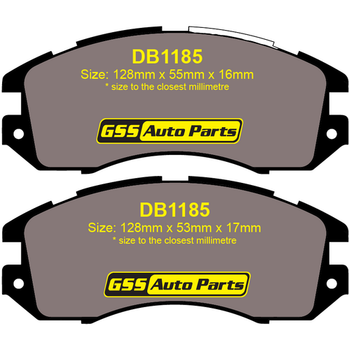 Budget Front Brake Disc Pads DB1185 DB1185