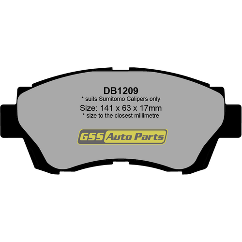 Budget Front Brake Disc Pads DB1209 DB1209