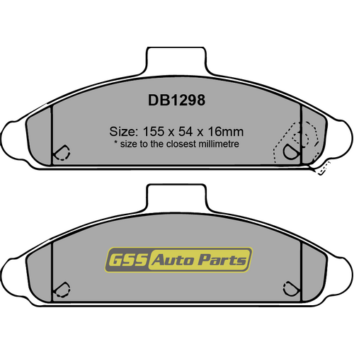 Budget Front Brake Disc Pads DB1298 DB1298