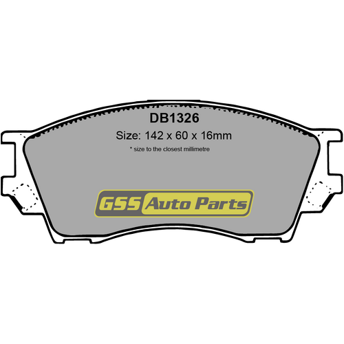 Budget Front Brake Disc Pads DB1326 DB1326