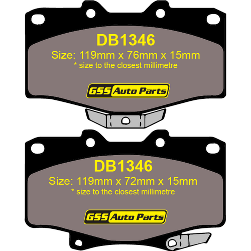 Budget Front Brake Disc Pads DB1346 DB1346