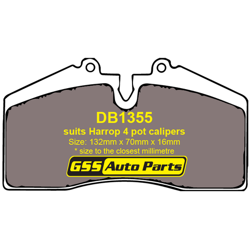 Budget Front Brake Disc Pads DB1355 DB1355