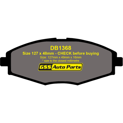 Budget Front Brake Disc Pads DB1368 DB1368