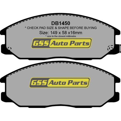 Budget Front Brake Disc Pads DB1450 DB1450