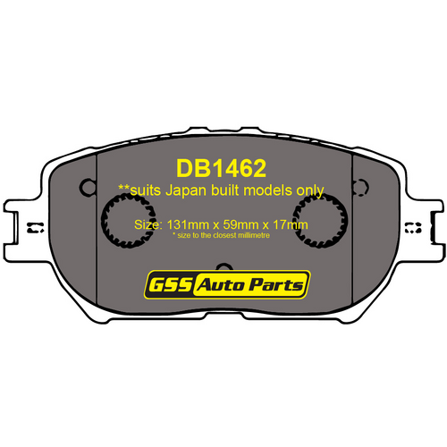 Budget Front Brake Disc Pads DB1462 DB1462