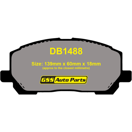 Budget Front Brake Disc Pads DB1488 DB1488