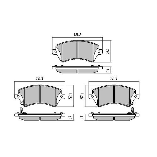 Budget Front Brake Disc Pads DB1714 DB1714