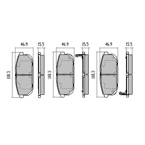 Budget Rear Brake Disc Pads DB1816 DB1816