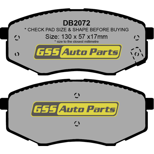 Budget Front Brake Disc Pads DB2072 DB2072