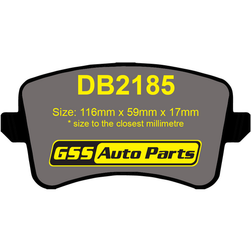 Budget Rear Brake Disc Pads DB2185 DB2185