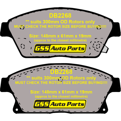 Budget Front Brake Disc Pads DB2268 DB2268