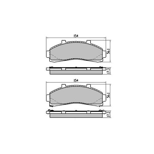 Budget Front Brake Disc Pads DB7532 DB1784 / 7532