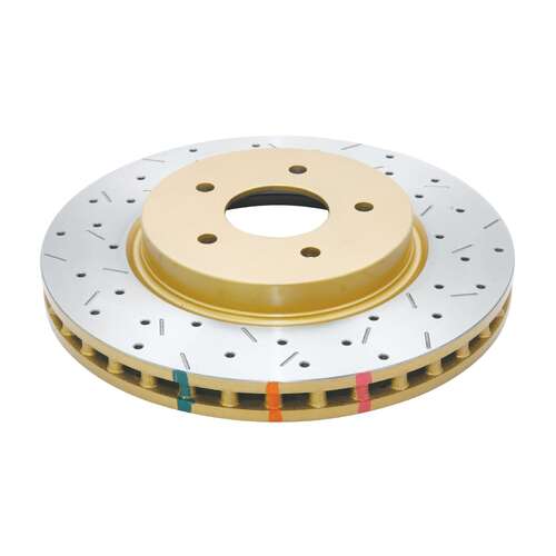 DBA 4000 Series Gold Cross Drilled & Slotted Brake Rotor (1) DBA42304XS