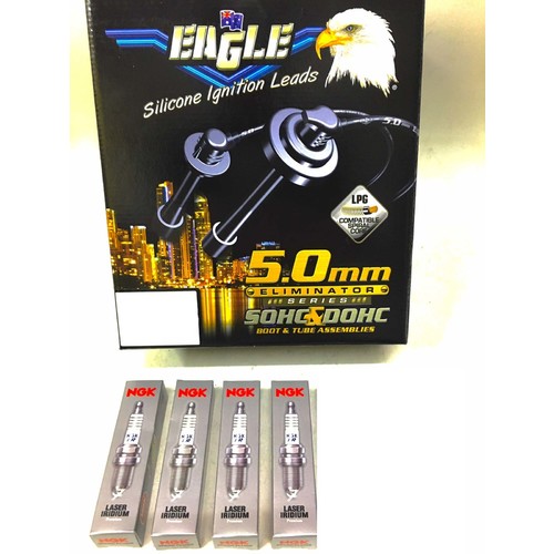 Eagle 5mm Ignition Leads & Ngk Platinum Spark Plugs E54495-BKR6EKPB-11