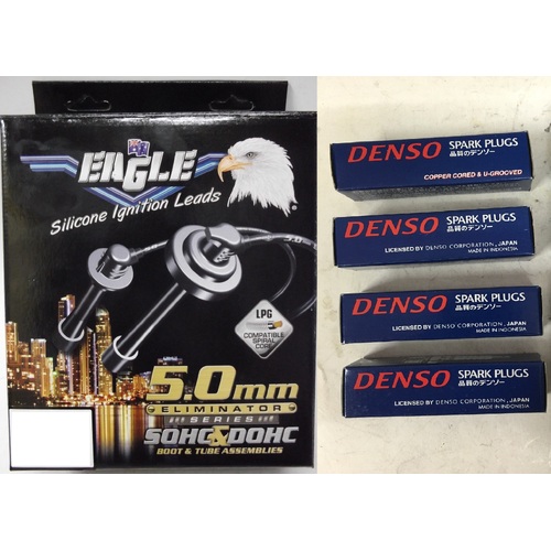 Eagle 5mm Ignition Leads & Denso Spark Plugs E56846-K16TR11