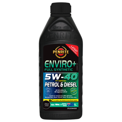 Penrite Enviro + Full Synthetic Engine Oil 5W-40 1L EPLUS5W40001