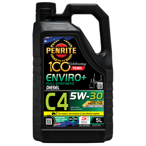 Penrite Enviro+ C4 Full Synthetic Diesel Engine Oil 5W-30 5L EPLUSC4005
