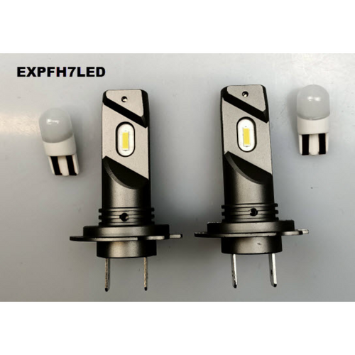 Exelite Led H7 Perfect Fit Headlamp Globes + Parkers EXPFH7LED