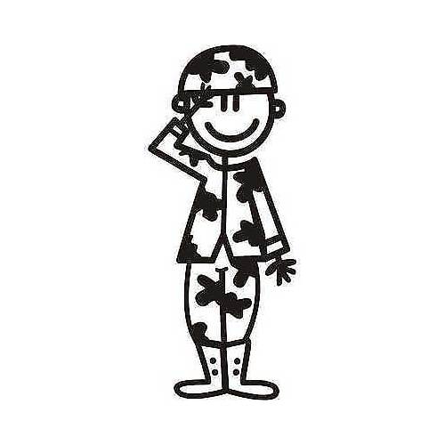 Genuine My Family Sticker - Father in Army Gear