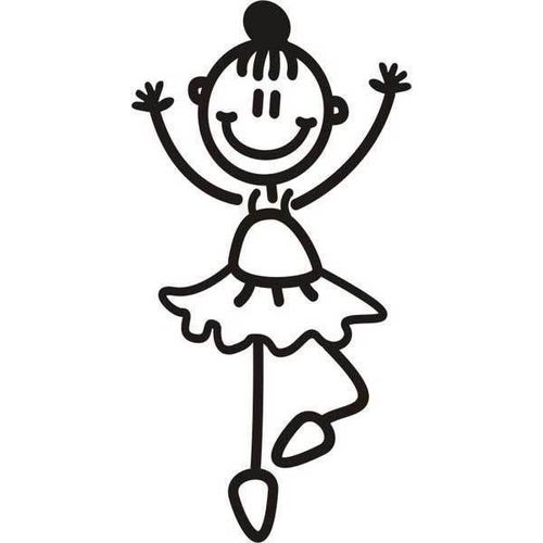 Genuine My Family Sticker - Girl doing Ballet