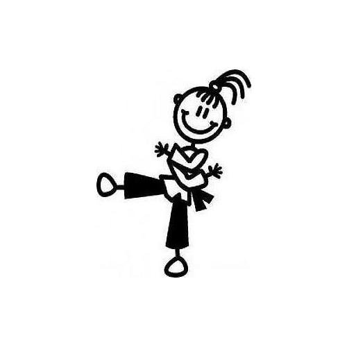 Genuine My Family Sticker - Girl in Martial Arts Gear