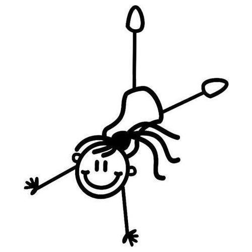 Genuine My Family Sticker - Girl Doing Gymnastics
