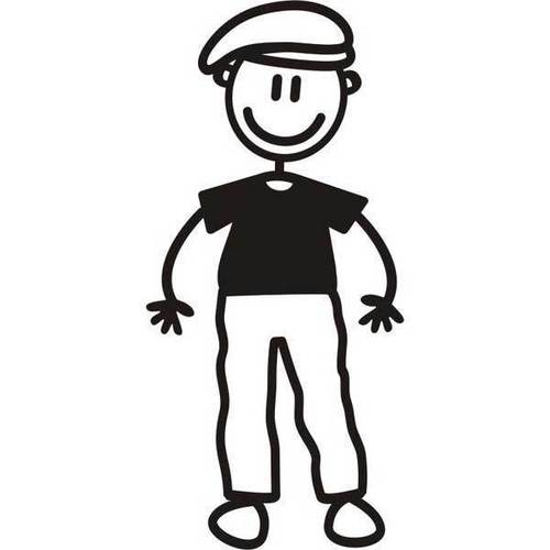 Genuine My Family Sticker - Grandfather in Hat