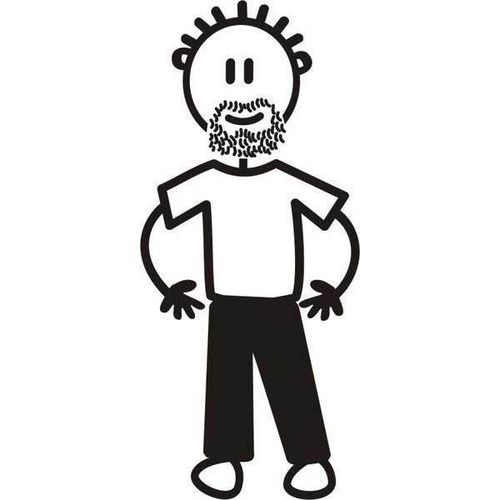 Genuine My Family Sticker - Grandfather with Beard