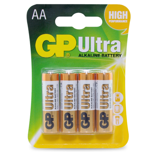 GP Gp Ultra Alkaline Aa - Card Of 4. GP15AUC4 