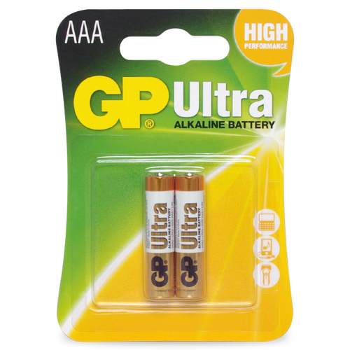 GP Gp Ultra Alkaline Aaa - Card Of 2. GP24AUC2